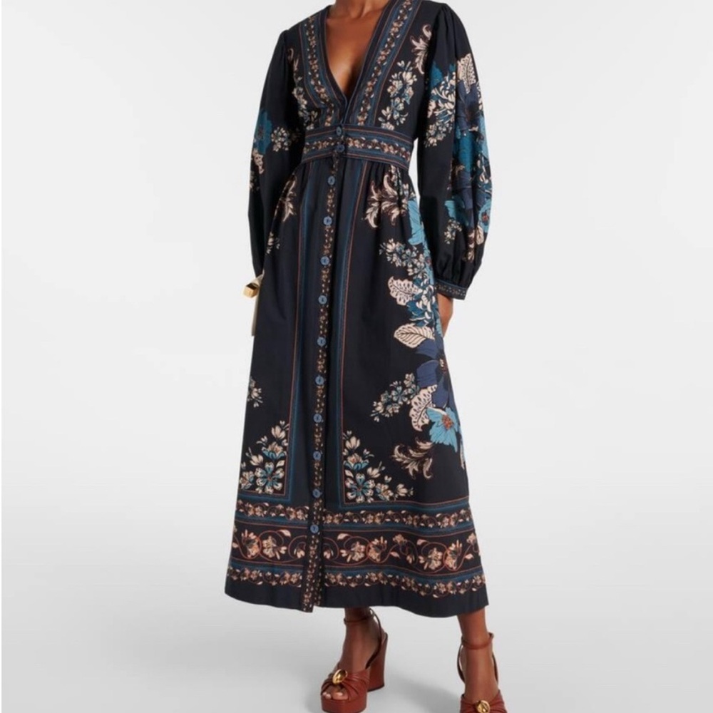 ♥️ FARM Rio Blossom Tapestry Midi Dress